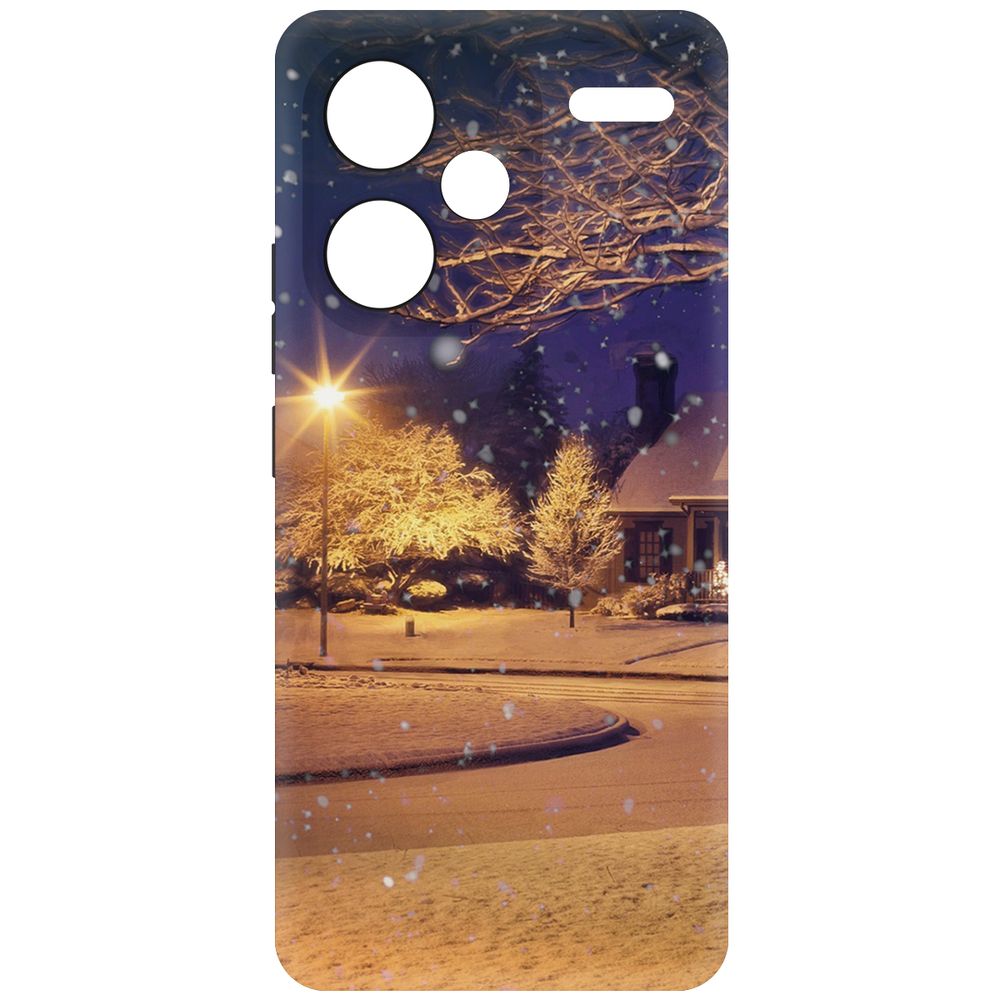 

Чехол-накладка Krutoff Soft Case Зимняя сказка для Xiaomi Redmi Note 13 Pro+ 5G черный