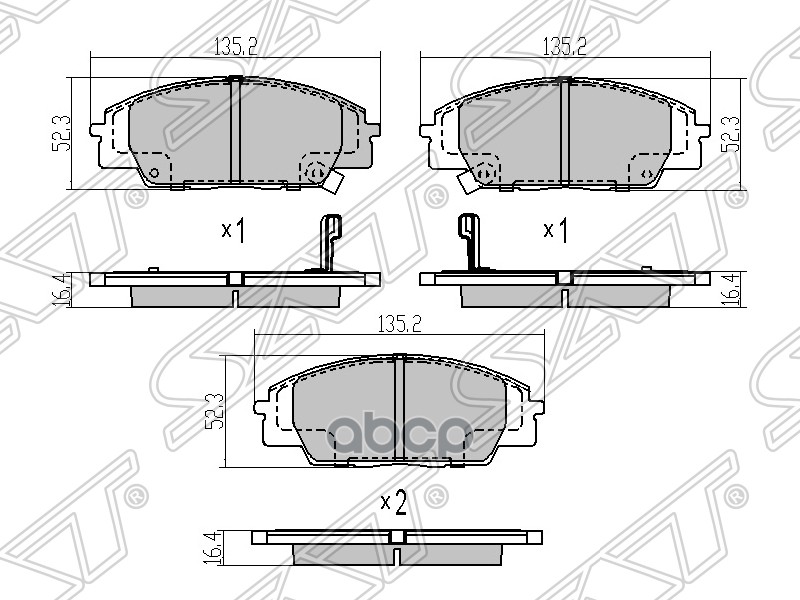 

Колодки Тормозные Перед Honda Civic En 06-12 Sat арт. ST-06450-S0A-J10