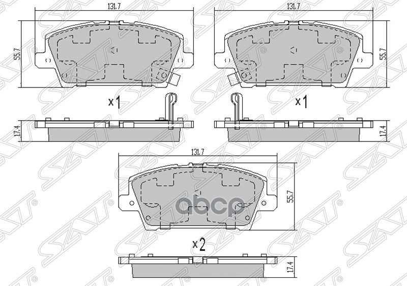 

Колодки Тормозные Перед Honda Civic Fd/Fa/Fn/Fk 05-12 Sat арт. ST-45022-SM-GE01