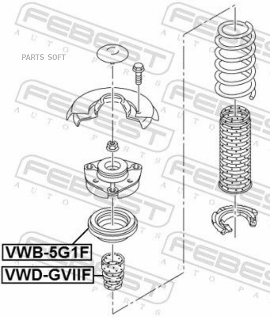 

Подшипник опоры амортизатора FEBEST VWB5G1F