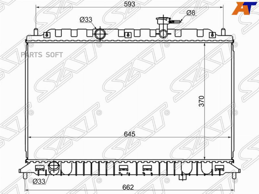 

SAT Радиатор KIA RIO II 1.4/1.6 2005-