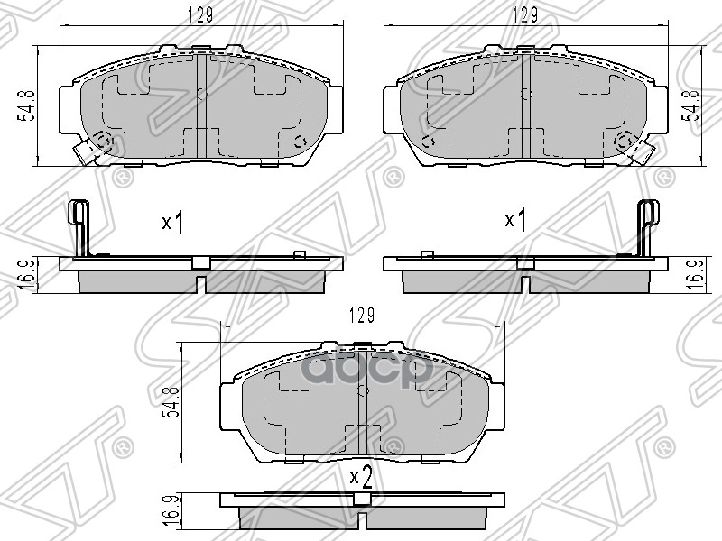 

Колодки Тормозные Перед Honda Integra Cd1/2 93-01 Sat арт. ST-45022-ST7-000