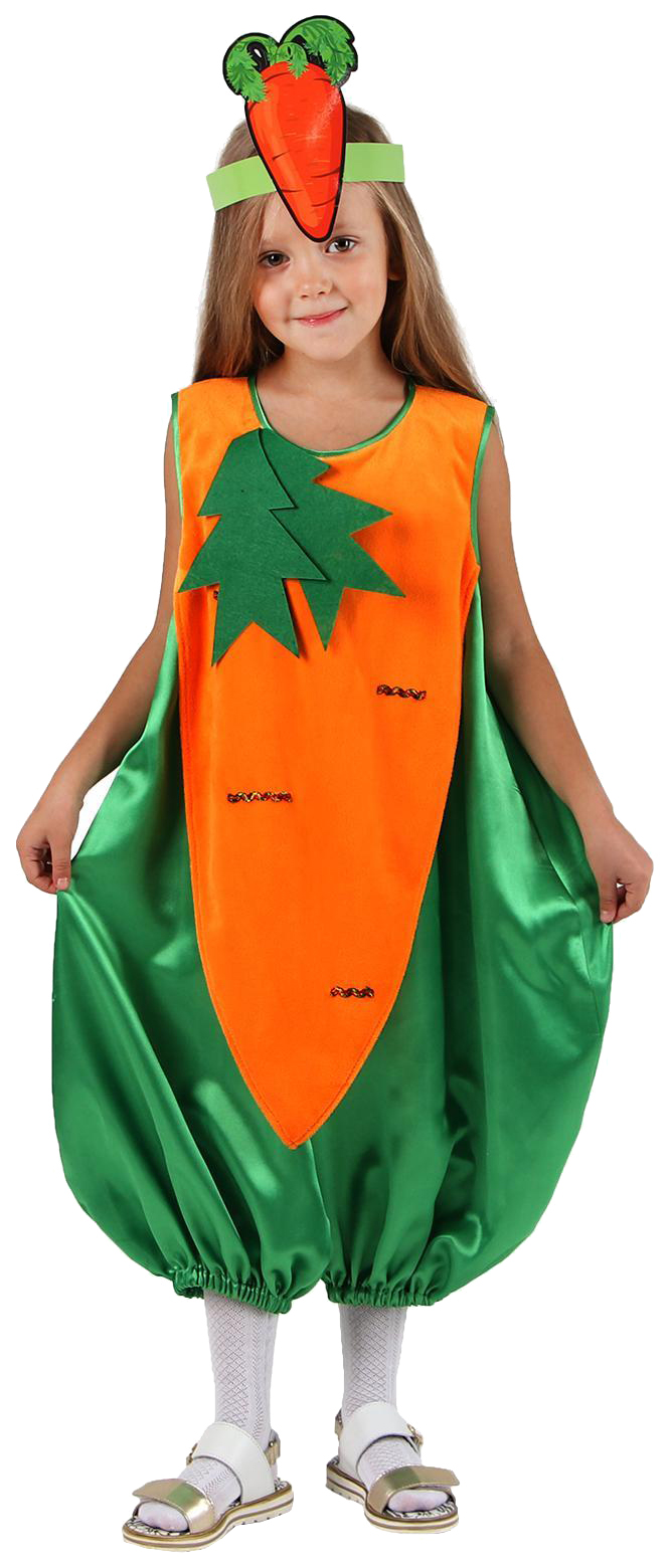 Карнавальный костюм «Морковь», комбинезон, маска, р. 34, рост 122-134 см
