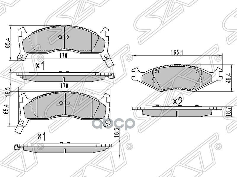 

Колодки Тормозные Перед Kia Sportage 94-03 Sat арт. ST-0K0Y23323Z