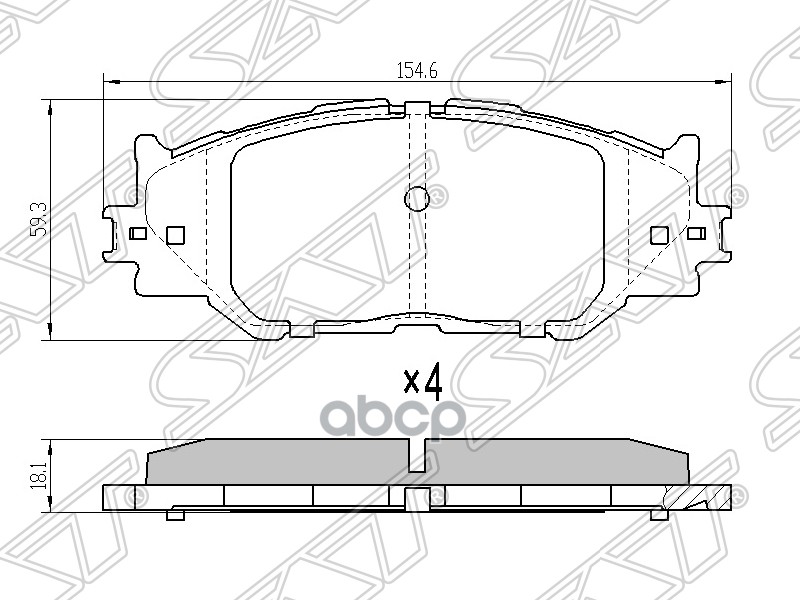 

Колодки Тормозные Перед Lexus Is250 08- Sat арт. ST-04465-53040