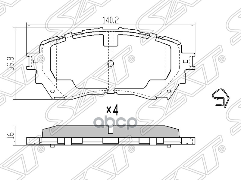 

Колодки Тормозные Перед Mazda 6 12- Sat арт. ST-GHY9-33-28Z