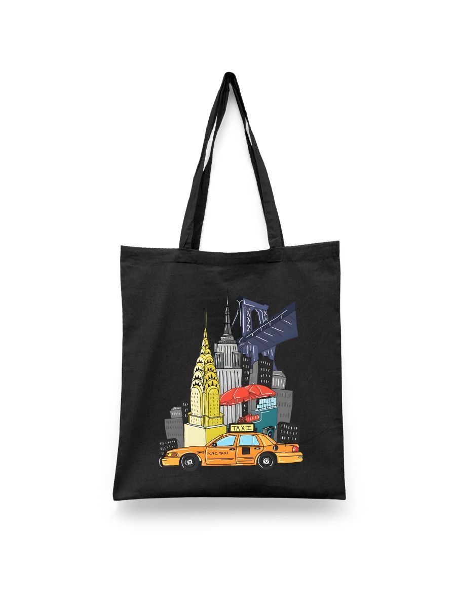 

Шоппер унисекс Каждому Своё Нью-Йорк/New York/USA/США MRNY7, черный, Нью-Йорк/New York/USA/США MRNY7