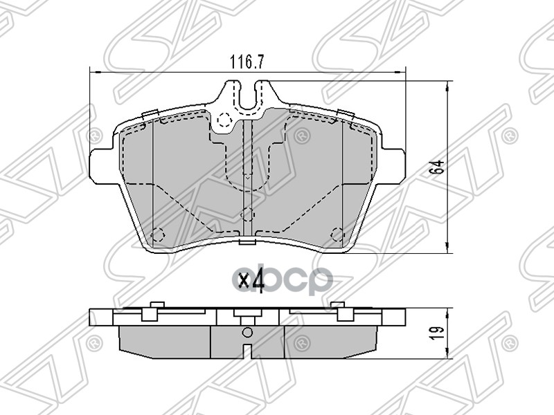 

Колодки Тормозные Перед Mercedes A-Class W169 04-/B-Class W245 05- Sat арт. ST-A1694200220