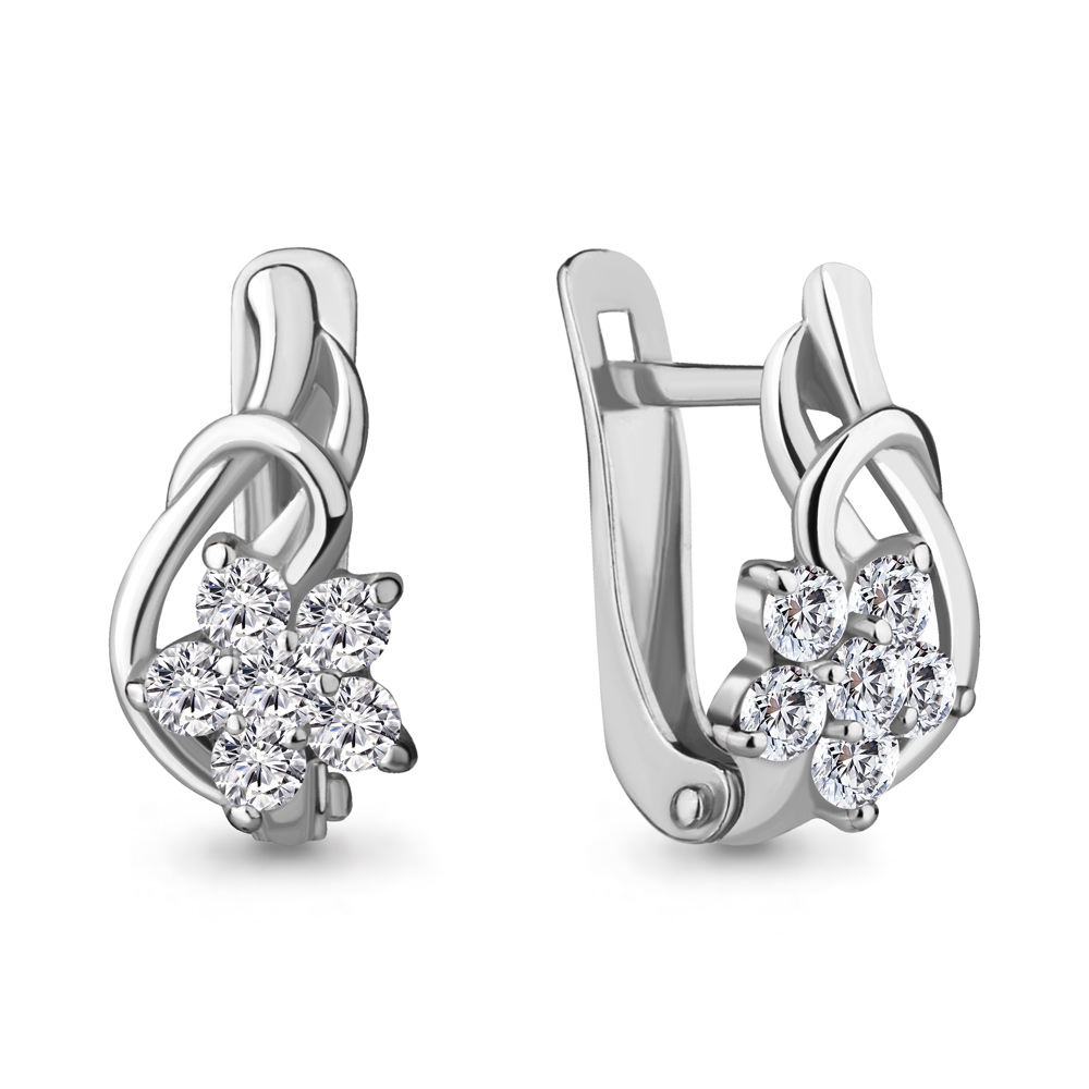 

Серьги из серебра с фианитом Яхонт Ювелирный 199839, 199839