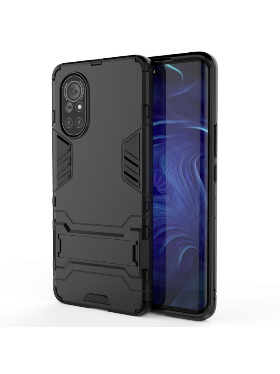 

Brodef IRON Противоударный с подставкой чехол для Huawei Nova 8 Черный