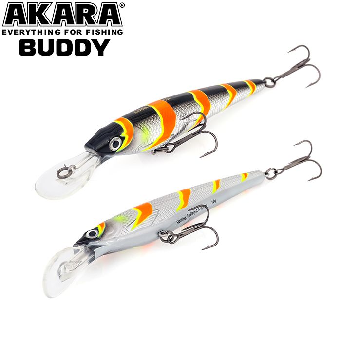 

Воблер Akara Buddy 110F 16 гр 4/7 oz 4,3 in A106, Разноцветный, Buddy