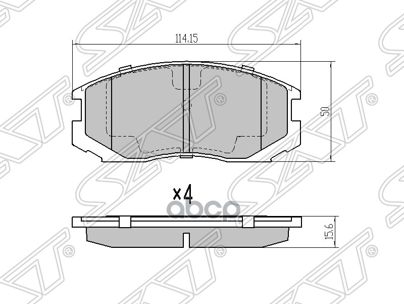 

Колодки Тормозные Перед Mitsubishi Colt 95-03/Toyota Cami/Rush Sat арт. ST-MZ690000
