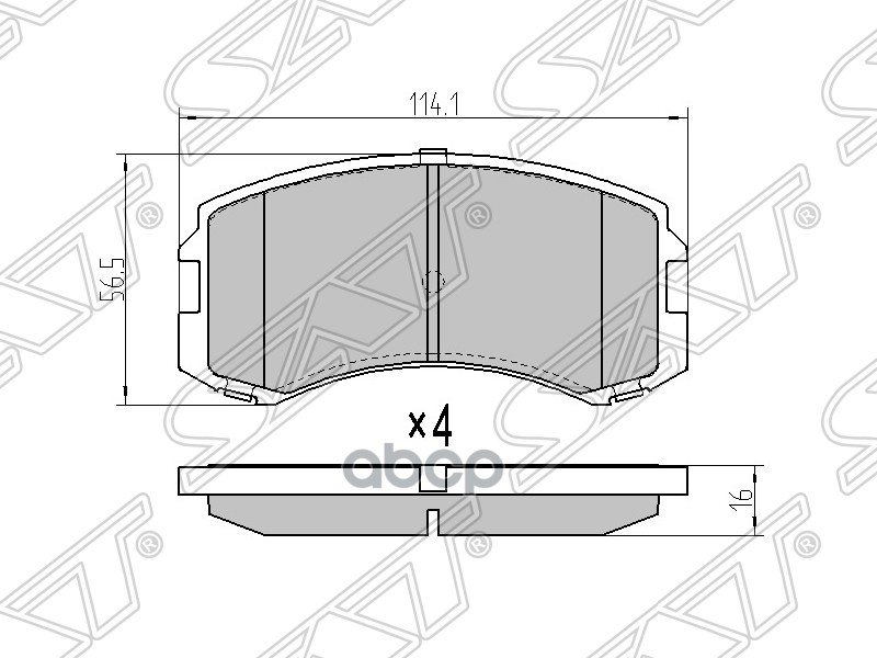 

Колодки Тормозные Перед Mmc Lancer Cedia Sat арт. ST-MR569233