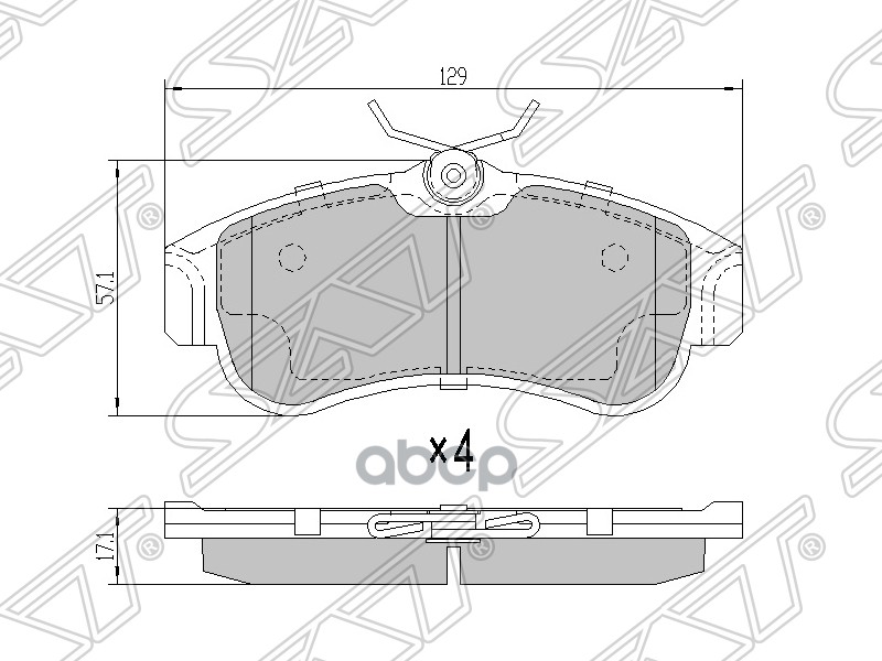 

Колодки Тормозные Перед Nissan Almera N15/16/Primera P10/11 Sat арт. ST-41060-4M525