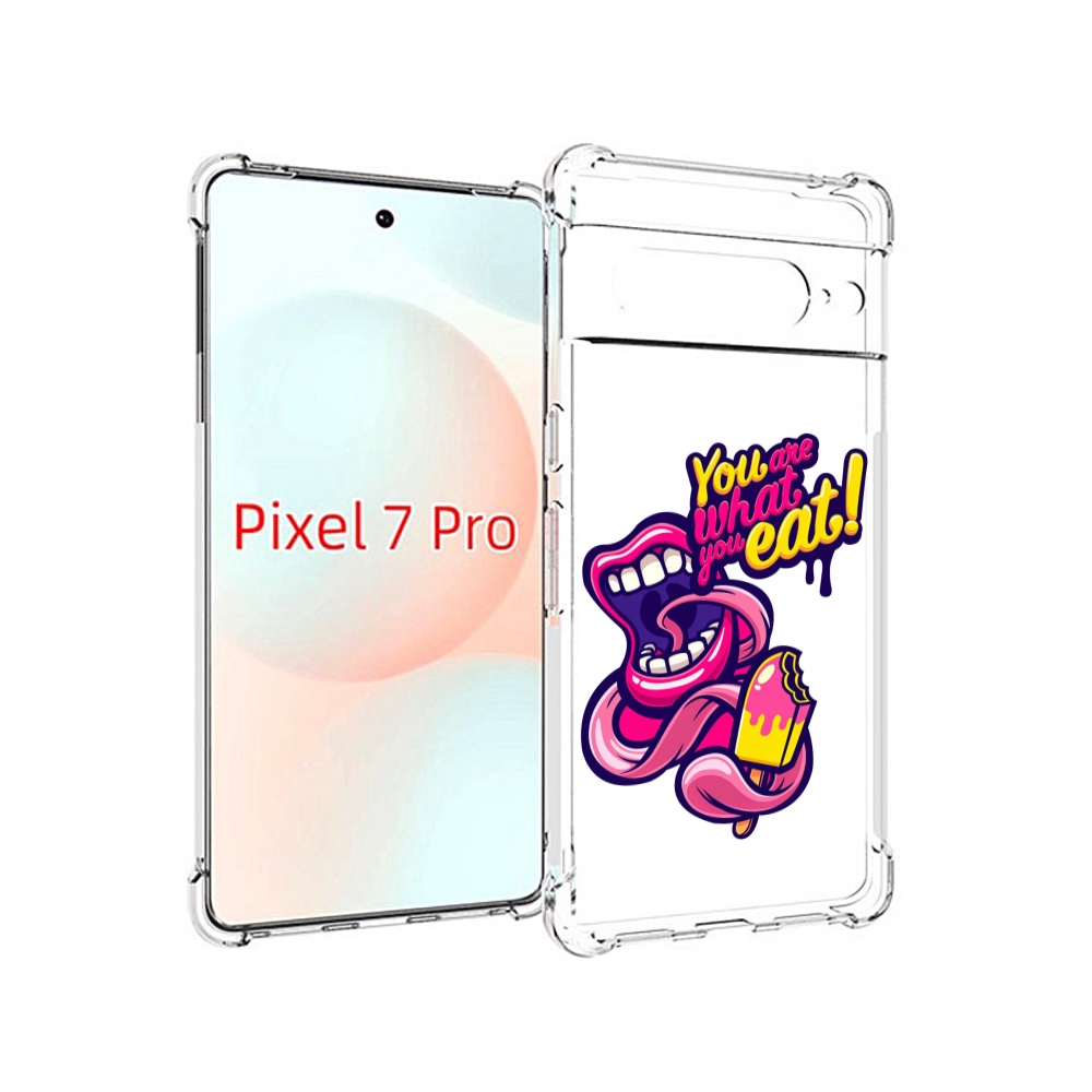 

Чехол Mypads Ты-То-Что-Ты-Ешь Для Google Pixel 7 Pro, Прозрачный, Tocco