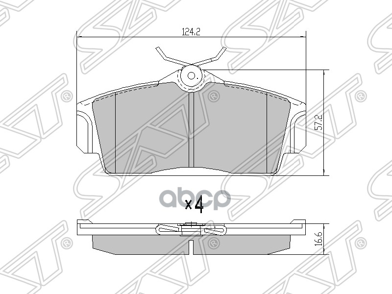 

Тормозные колодки SAT передние для Nissan Almera N16 ST410605M326