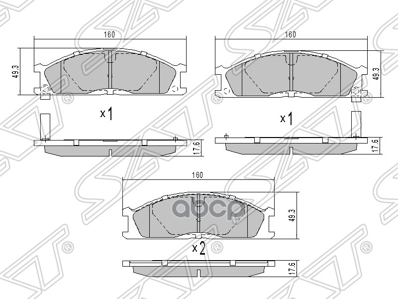 

Колодки Тормозные Перед Nissan Navara D21/Np300/Pathfinder R50 Sat арт. ST-AY040-NS814