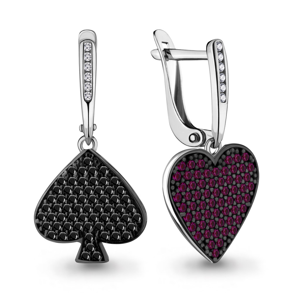 

Серьги из серебра с рубином Яхонт Ювелирный 200387, 200387