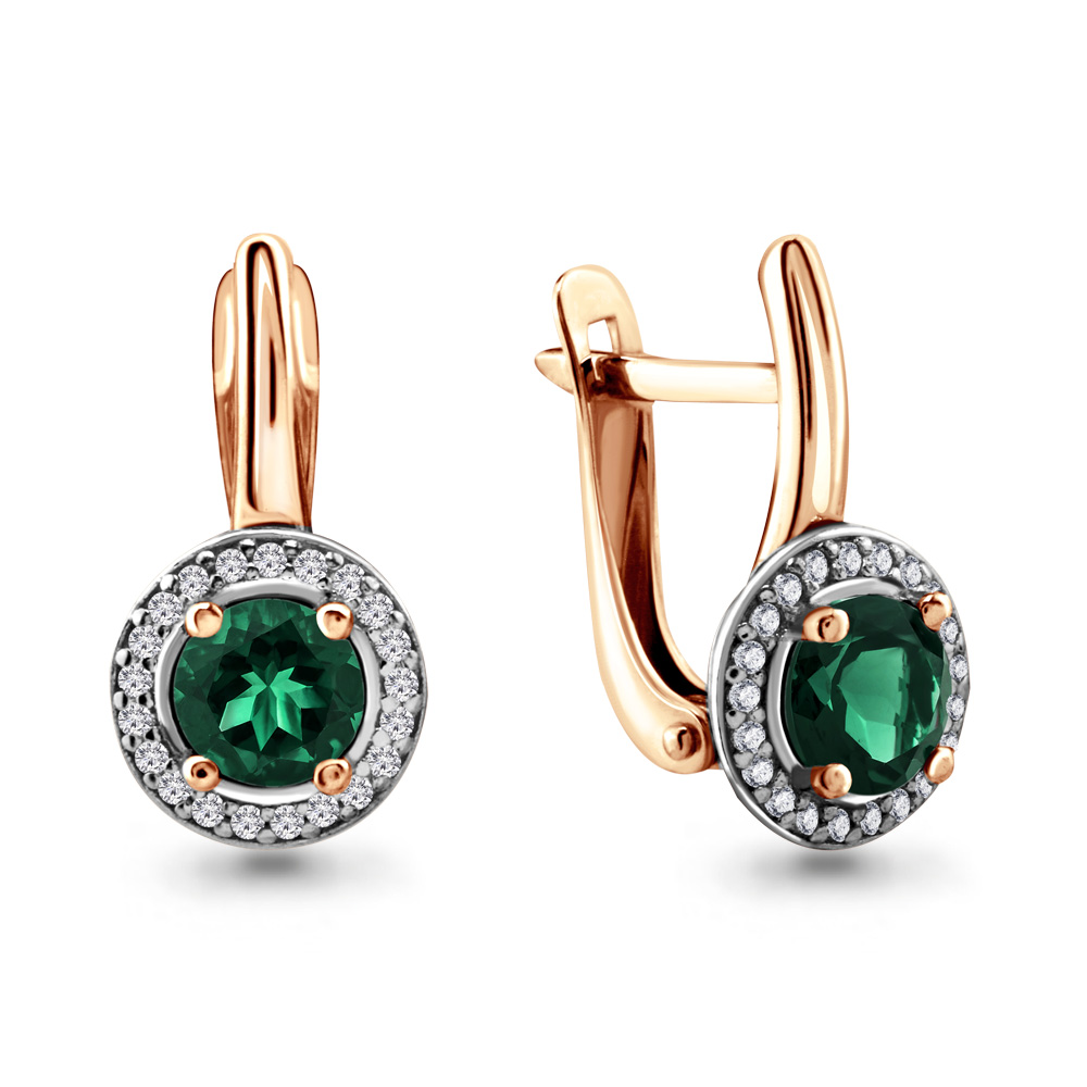 

Серьги из серебра с фианитом Яхонт Ювелирный 200401, 200401