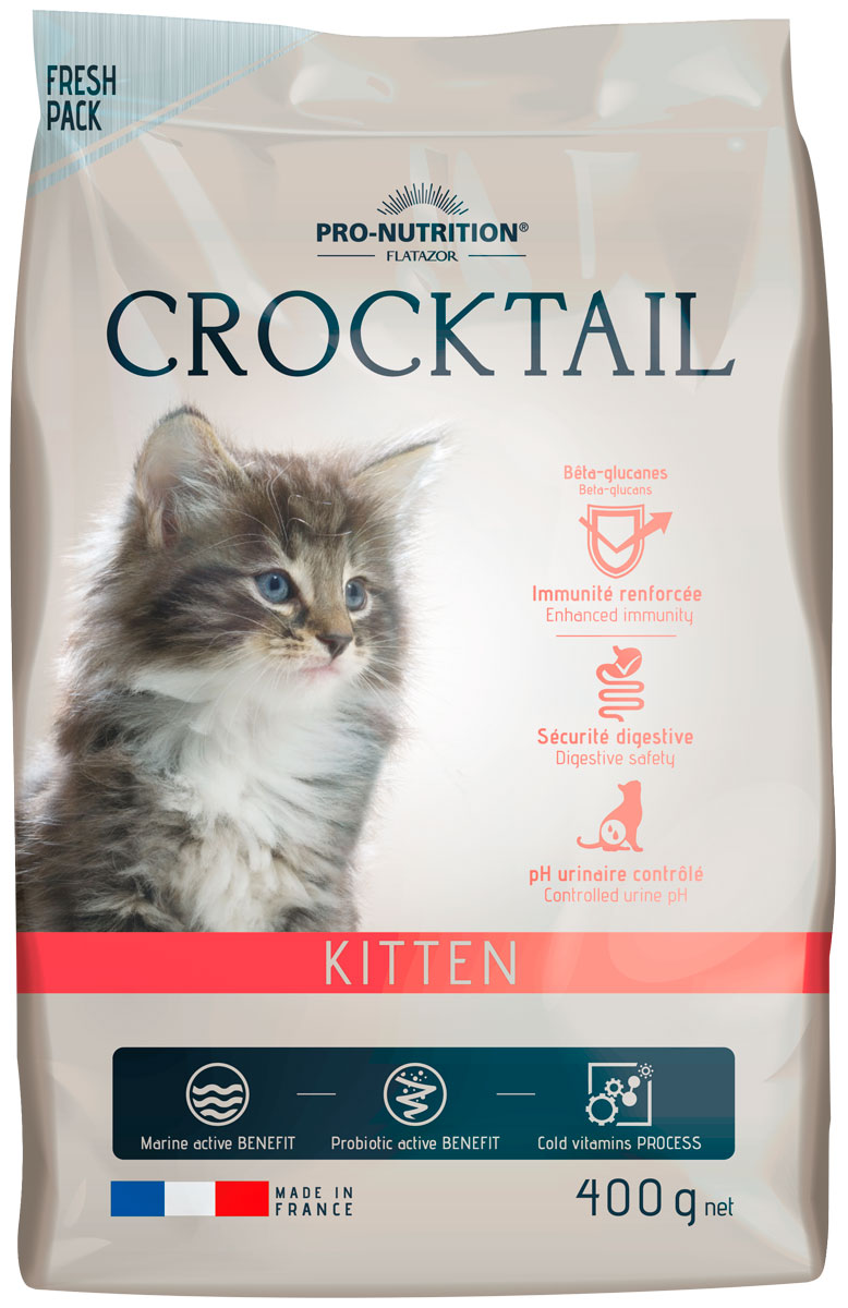 

Сухой корм для кошек FlatazorCROCKTAIL KITTEN , курица, 0.4кг, CROCKTAIL KITTEN