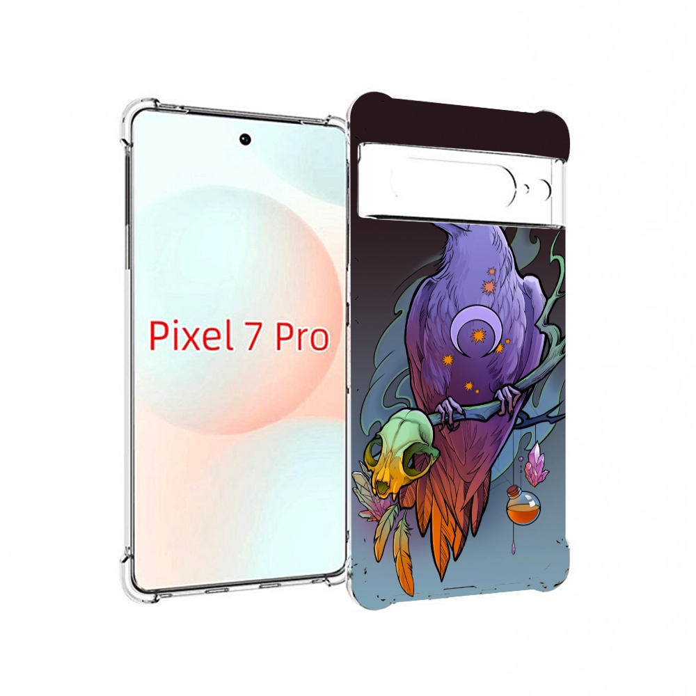 

Чехол Mypads Фиолетовый Ворон На Ветке Для Google Pixel 7 Pro, Прозрачный, Tocco
