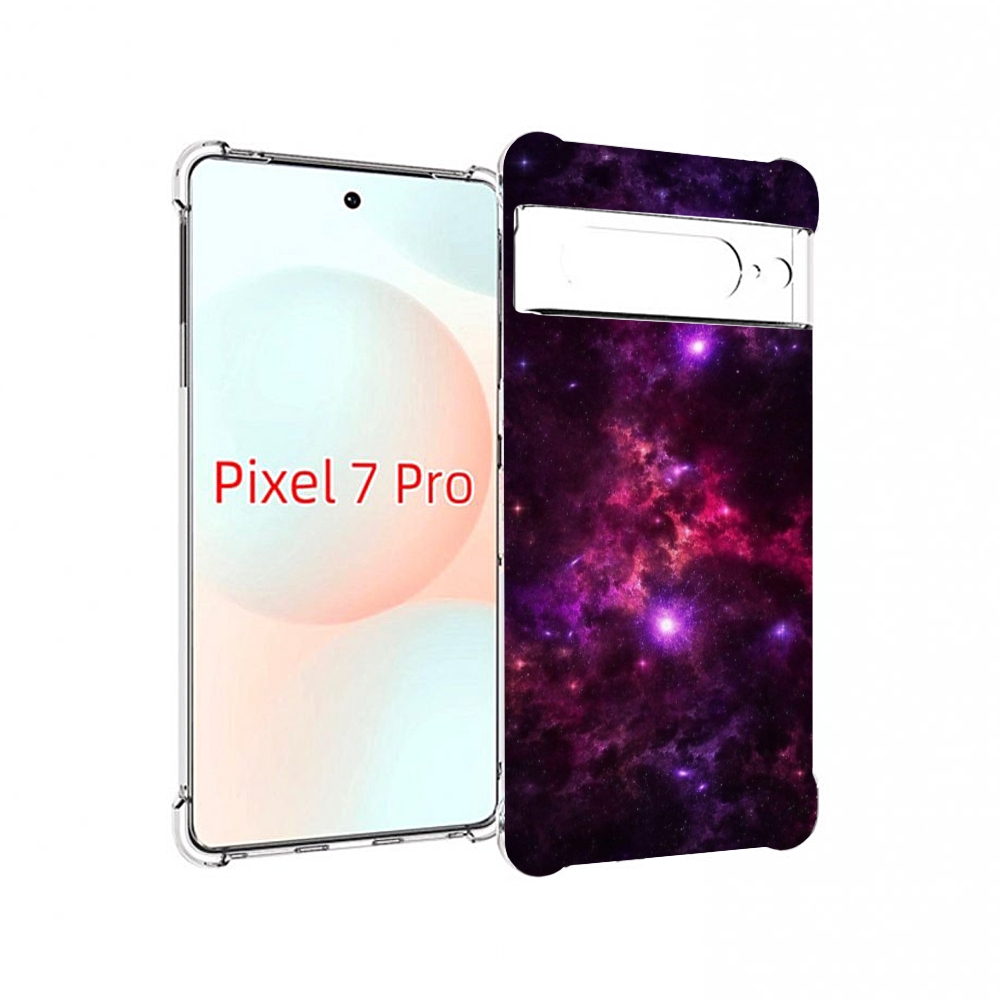 

Чехол Mypads Фиолетовый-Космос-С-Облаками Для Google Pixel 7 Pro, Прозрачный, Tocco
