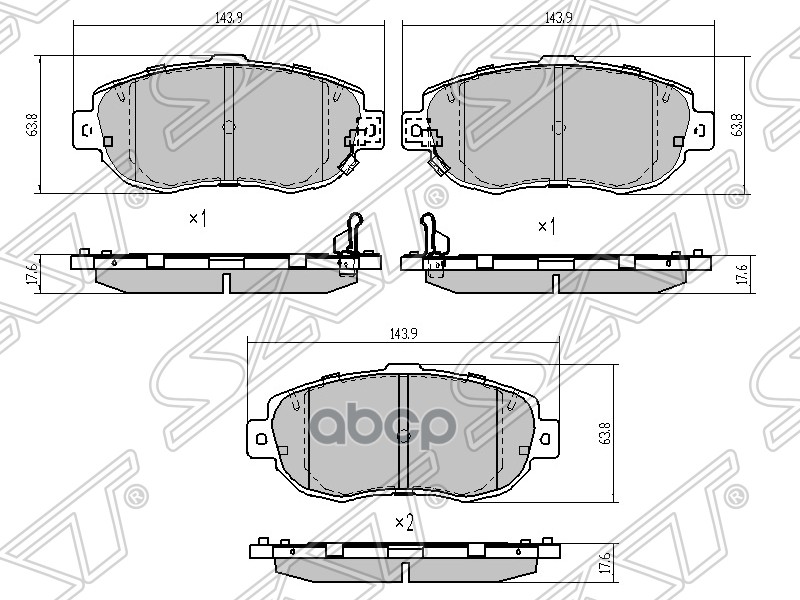 

Колодки Тормозные Перед Toyota Aristo/Mark/Crown 92- Sat арт. ST-04465-50040