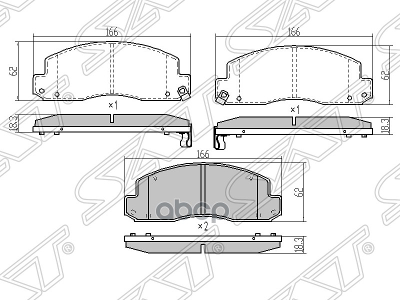 

Колодки Тормозные Перед Toyota Dyna Xzu301 00- Sat арт. ST-04465-37030