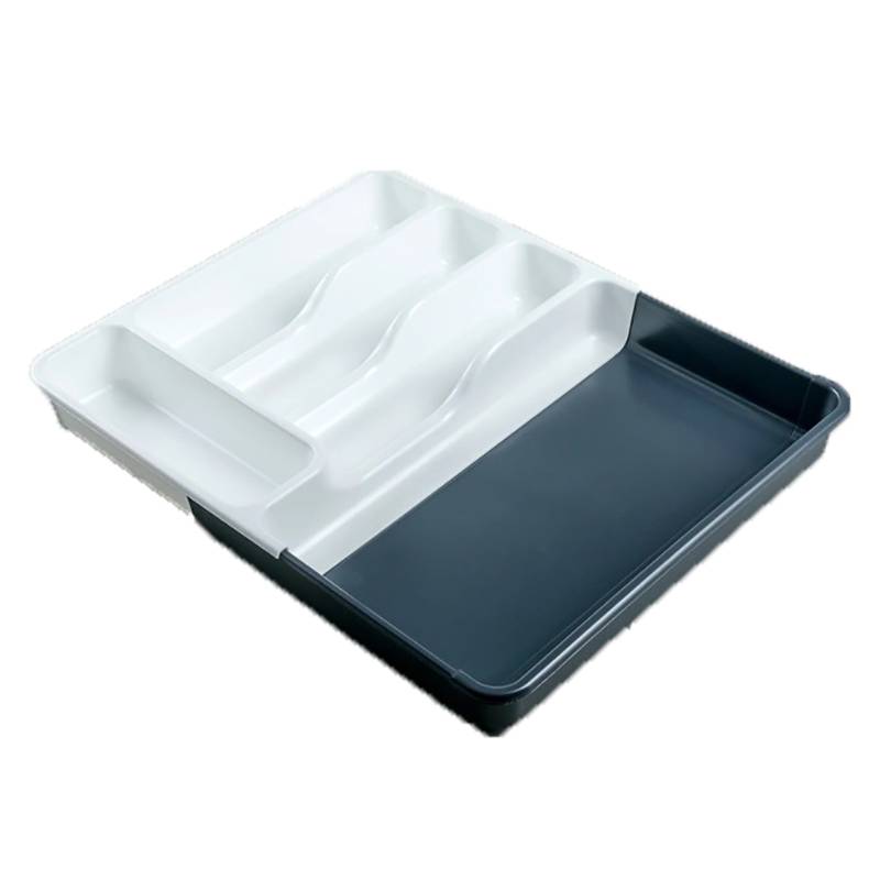 Раздвижной лоток под столовые приборы Expandable cutlery tray серый