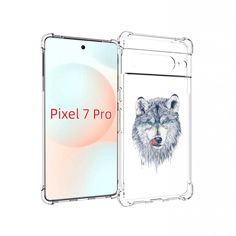 

Чехол Mypads Голодгый Волк Для Google Pixel 7 Pro, Прозрачный, Tocco