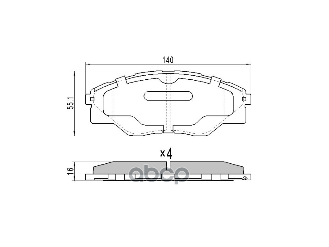 

Колодки Тормозные Перед Toyota Hilux Kun1#/2#/3# 04-12 Sat арт. ST-04465-0K290