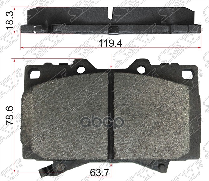 

Колодки Тормозные Перед Toyota Land Cruiser 100 98- Sat арт. ST-04465-60120