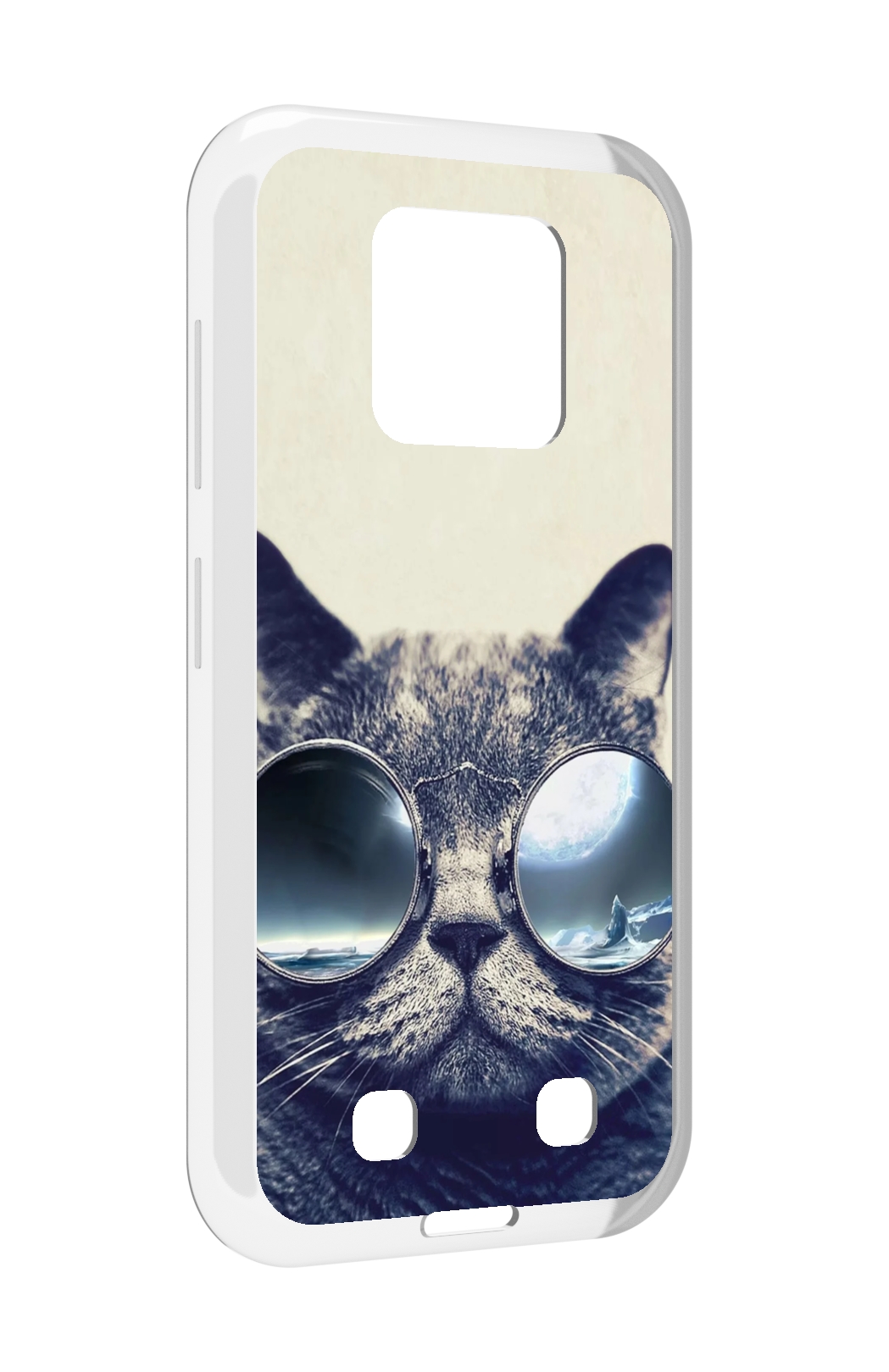 

Чехол MyPads Кот-в-очках-2 для Oukitel WP18, Прозрачный, Tocco