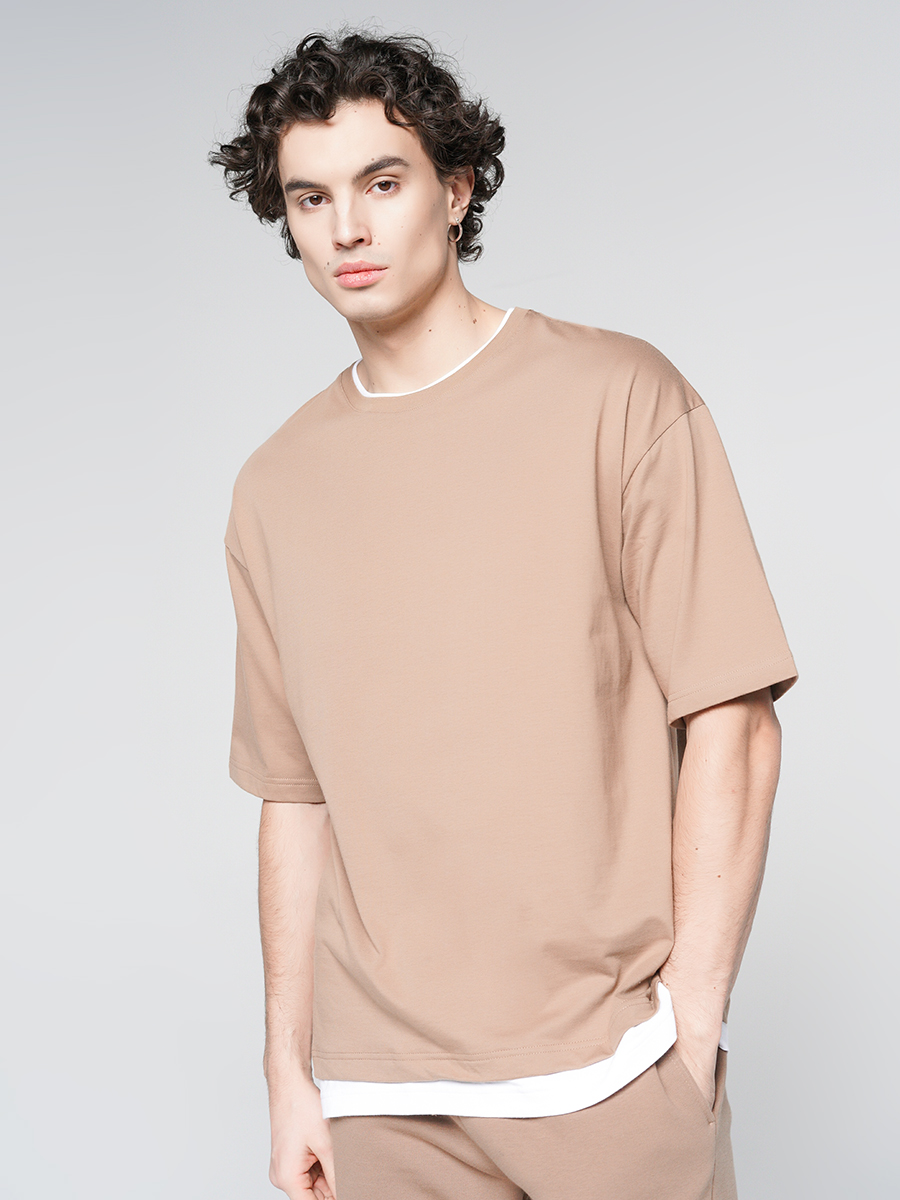 

Футболка мужская ТВОЕ 87922 бежевая XXL, 87922