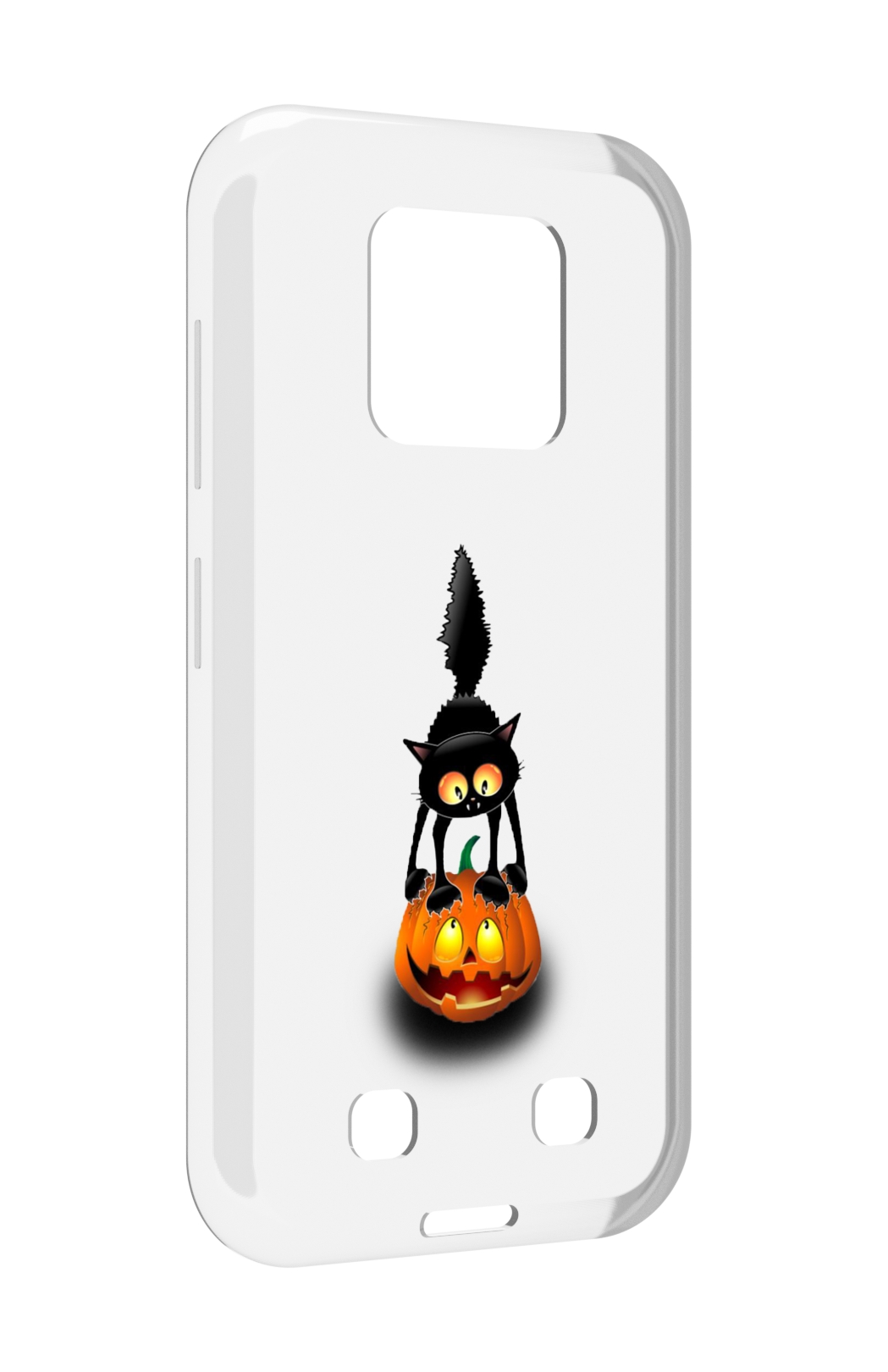

Чехол MyPads Котик с тыквой для Oukitel WP18, Прозрачный, Tocco