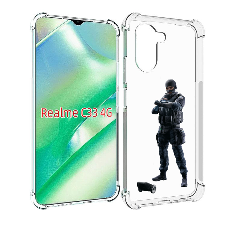 

Чехол MyPads Tom-Clancy's-Rainbow-Six-1 для Realme C33 4G, Прозрачный, Tocco