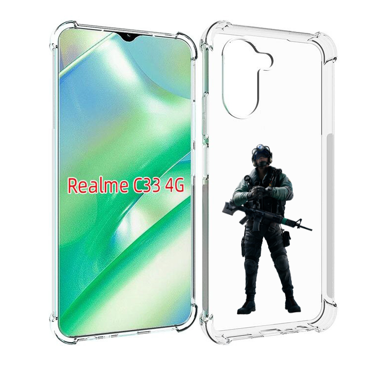 

Чехол MyPads Tom-Clancy's-Rainbow-Six-2 для Realme C33 4G, Прозрачный, Tocco