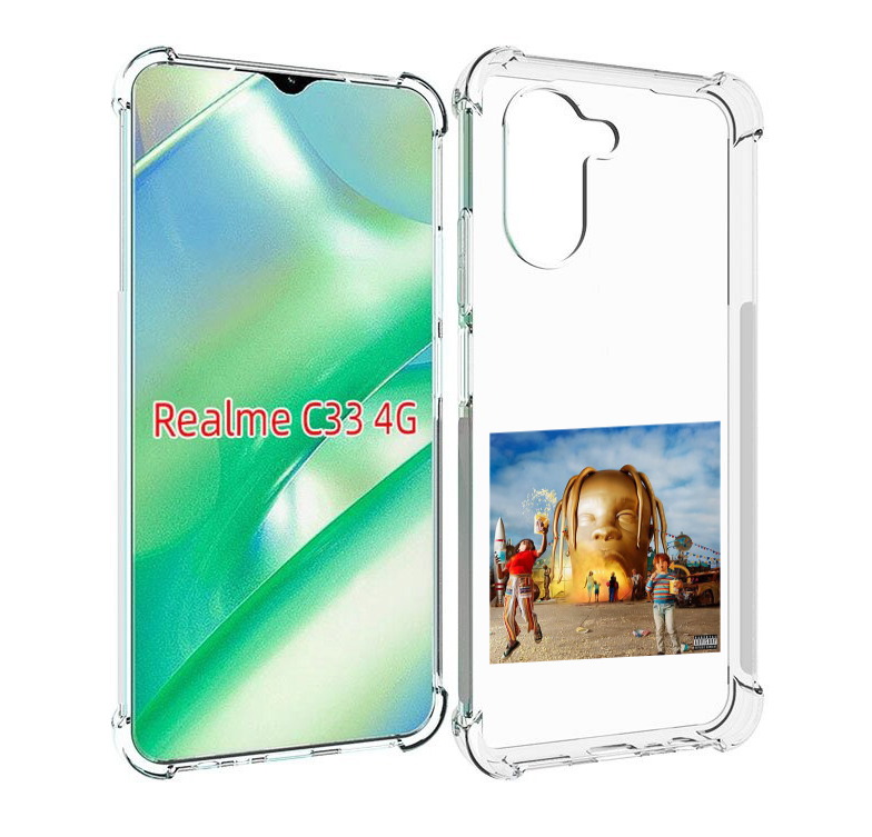 

Чехол MyPads Travis Scott - Astroworld для Realme C33 4G, Прозрачный, Tocco