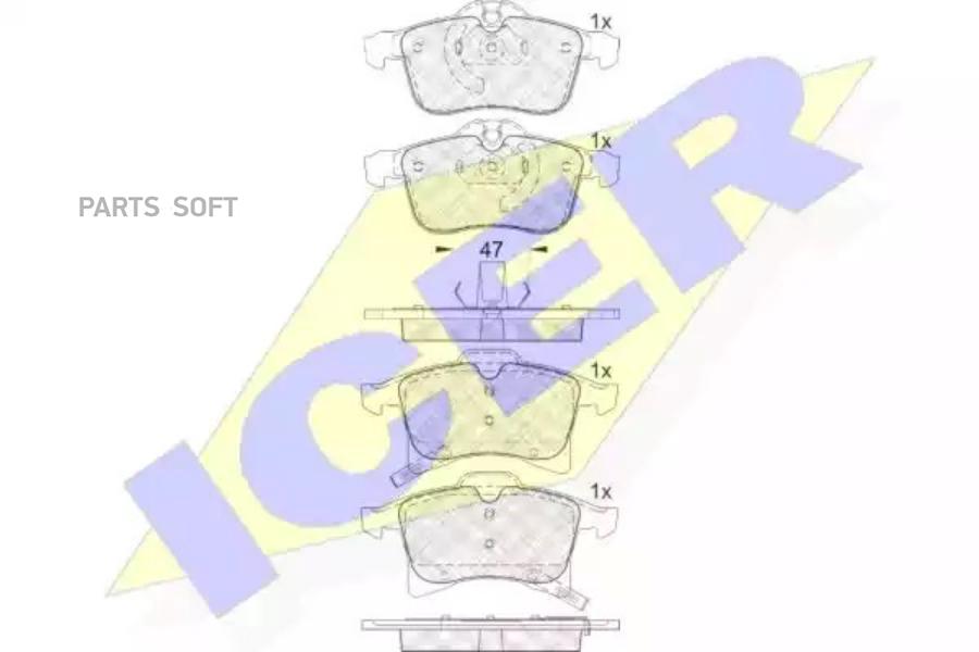 

Колодки торм.пер. OPEL Astra H 1.3-2.0/T/CDTI 03/04->/Meriva 1.3-1.7 ICER