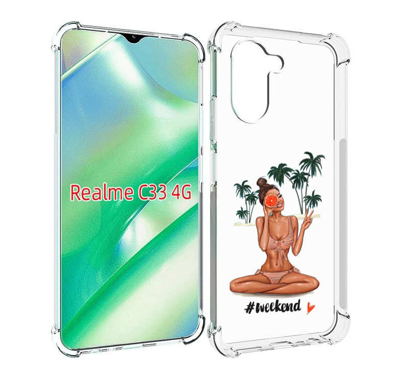 

Чехол MyPads Weekend для Realme C33 4G, Прозрачный, Tocco