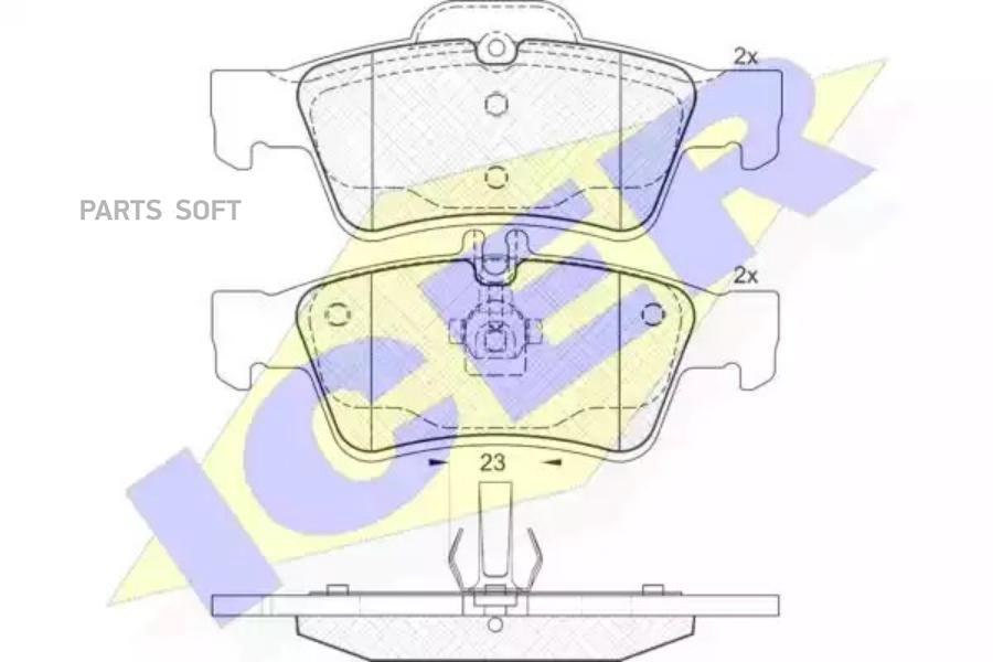 ICER Колодки торм.зад. MERCEDES W211 E200-E500/E55AMG 7/02->