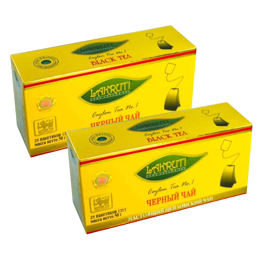 

Чай Lakruti черный, 2 шт по 25 пакетиков