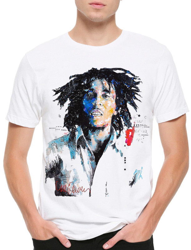 фото Футболка мужская dream shirts боб марли 2204-marley222 белая 2xl