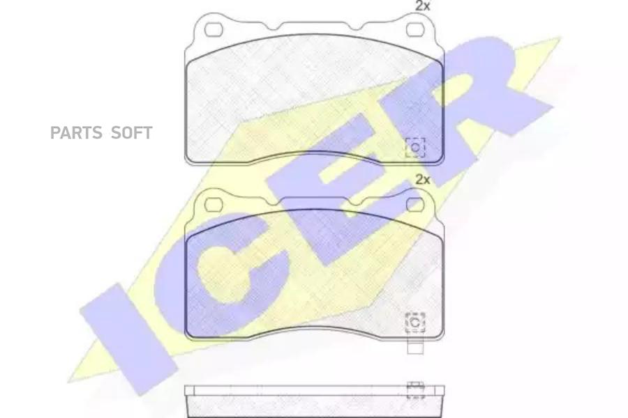 

Колодки торм.пер. MITSUBISHI LANCER VI (CK/P A) 03/04- - SUBARU IMPREZA (GD, GG) 11/0 ICER