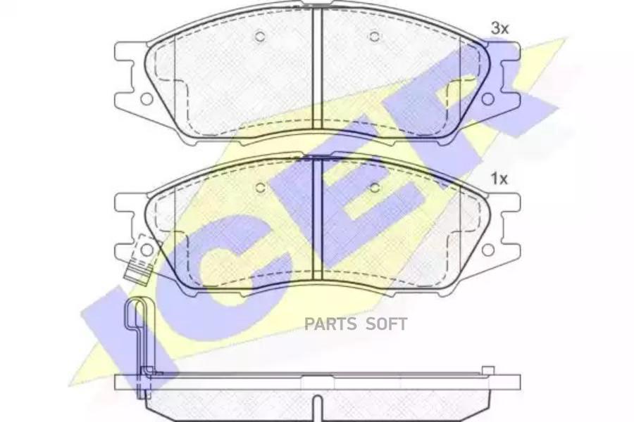 

Колодки торм.пер. NISSAN Almera Classic 06-> ICER