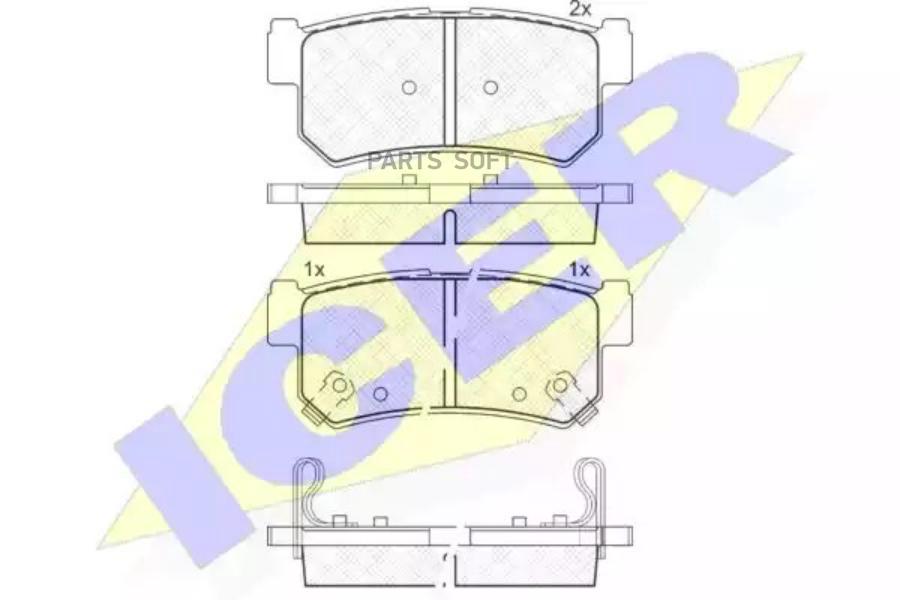 

Колодки торм.зад. SSANG YONG Rexton 2.7XDi/2.9TD/3.2 04/02-> ICER