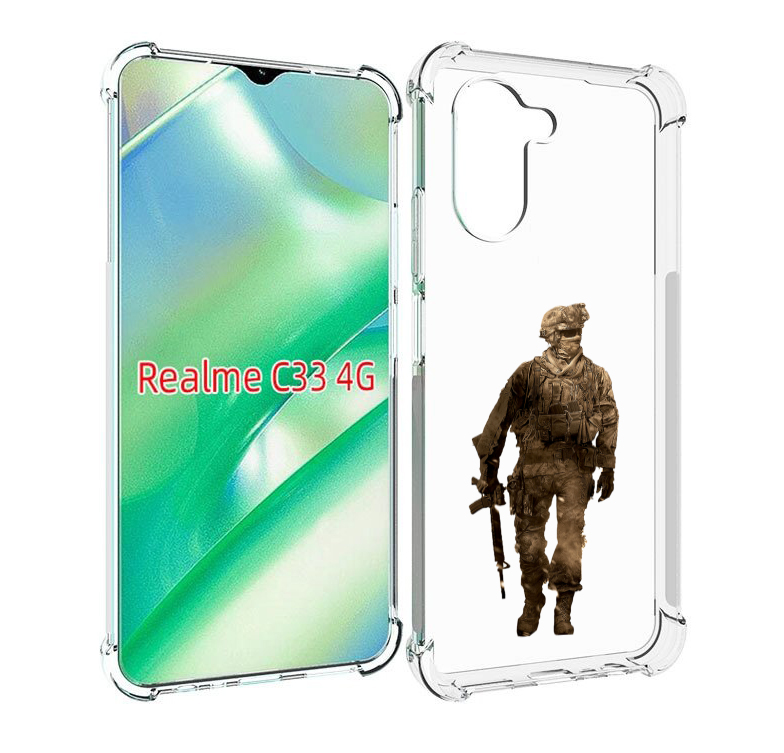 

Чехол MyPads call-of-duty мужской для Realme C33 4G, Прозрачный, Tocco