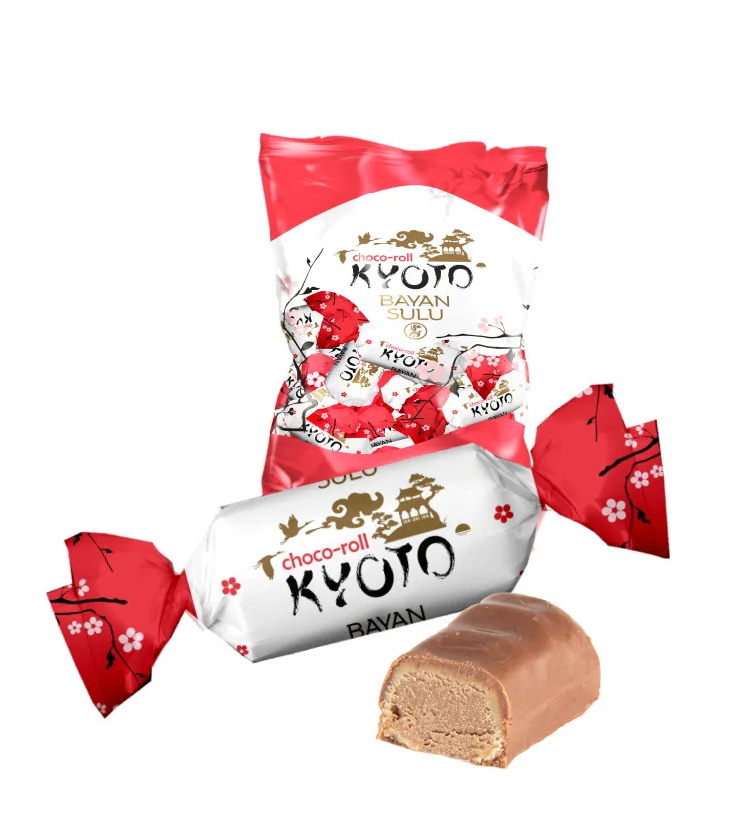 Конфеты шоколадные Баян Сулу с пралине KYOTO choco-roll, 1кг