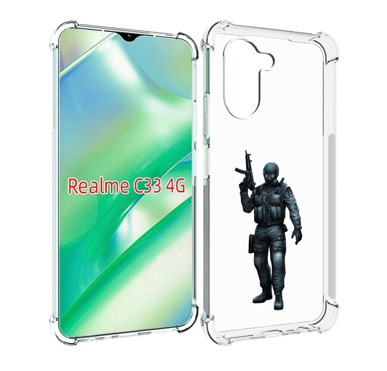 

Чехол MyPads crossfire для Realme C33 4G, Прозрачный, Tocco