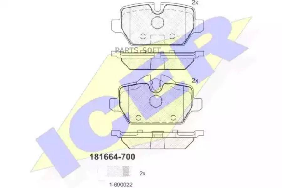 

Колодки торм.зад. BMW 1/3 (E81/E87/E88/E90/E91) 03->, MINI(R60) 10-> ICER